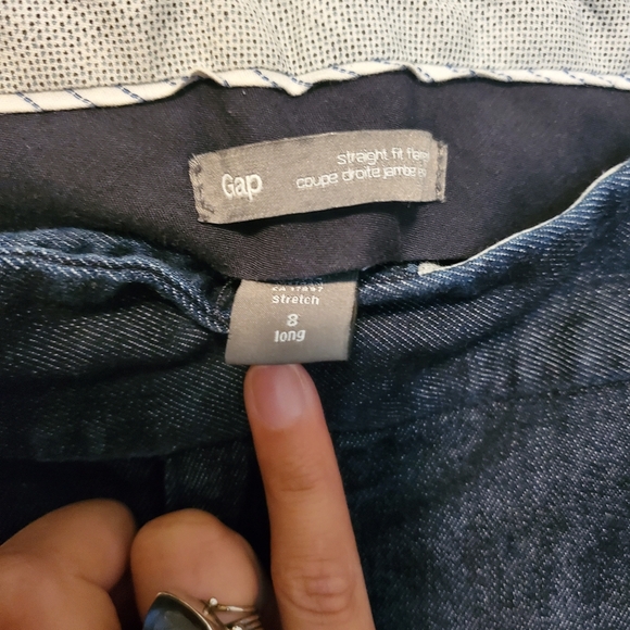 Gap Womens Flare Leg Pant Denim Stretch Straight Fit size 8Long - Picture 4 of 5